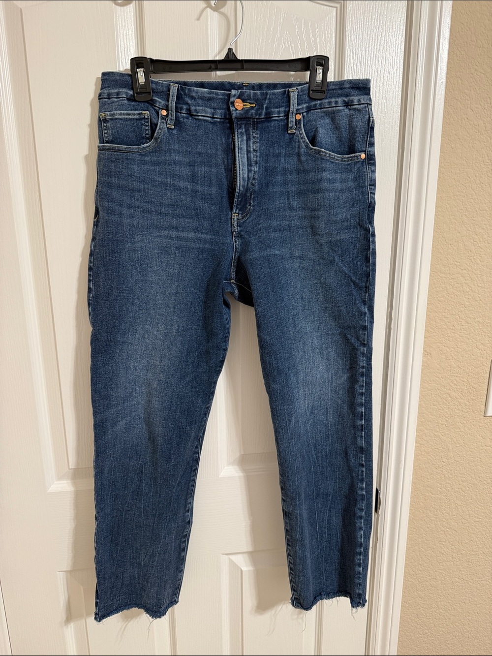 Express Straight Leg Jeans in Dark Blue